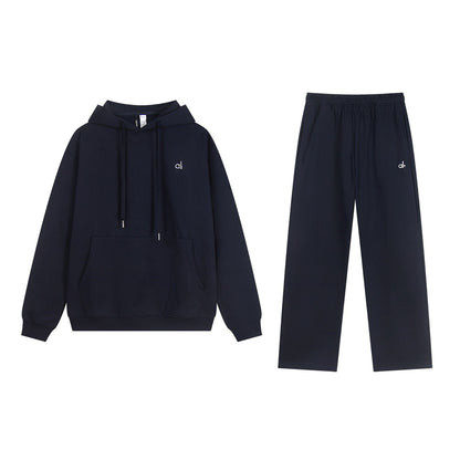 A-L-O Heavyweight Sweatshirt Loose Terry Warm Hoodie Zipper Casual Hooded Jacket