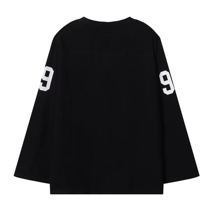 ss25supreme Crew Neck Short Sleeve American Style Trendy Classic Football Shirt Patchwork Ribbed High Street Top T-Shirt Unisex