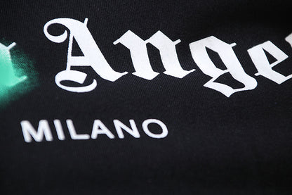 Gmabcd New Spray Paint Graffiti City Letter Logo Printing Terry High Street Couple Hooded Sweater
