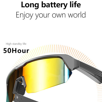 Outdoor Sports Sunglasses Smart Glasses Fashionable Cycling Bluetooth Glasses for Listening to Music and Calling Unisex