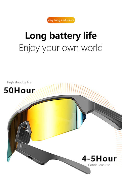 Outdoor Sports Sunglasses Smart Glasses Fashionable Cycling Bluetooth Glasses for Listening to Music and Calling Unisex
