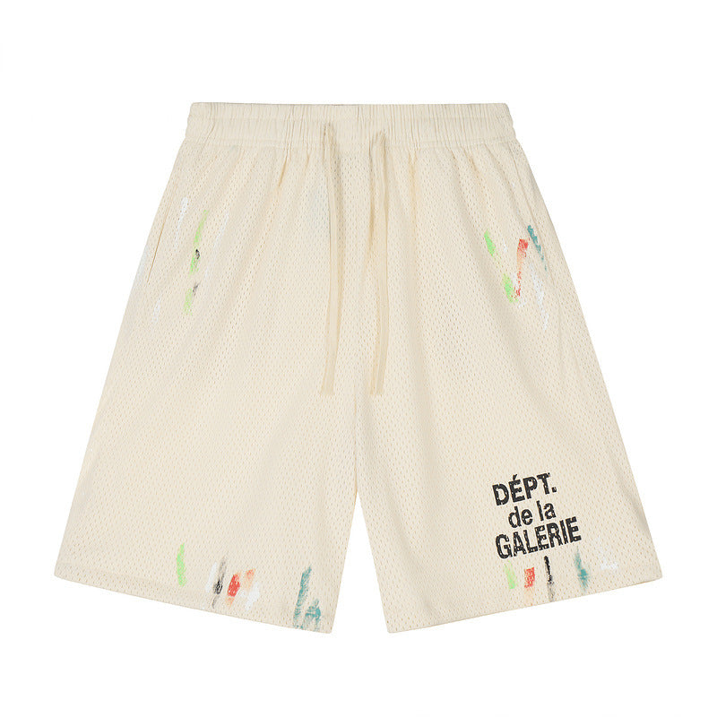 Gallery Splash-Ink Mesh Shorts 2025 Summer Men's Youth plus Size Shorts