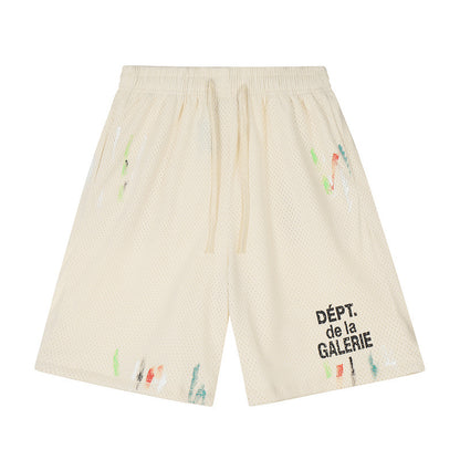 Gallery Splash-Ink Mesh Shorts 2025 Summer Men's Youth plus Size Shorts