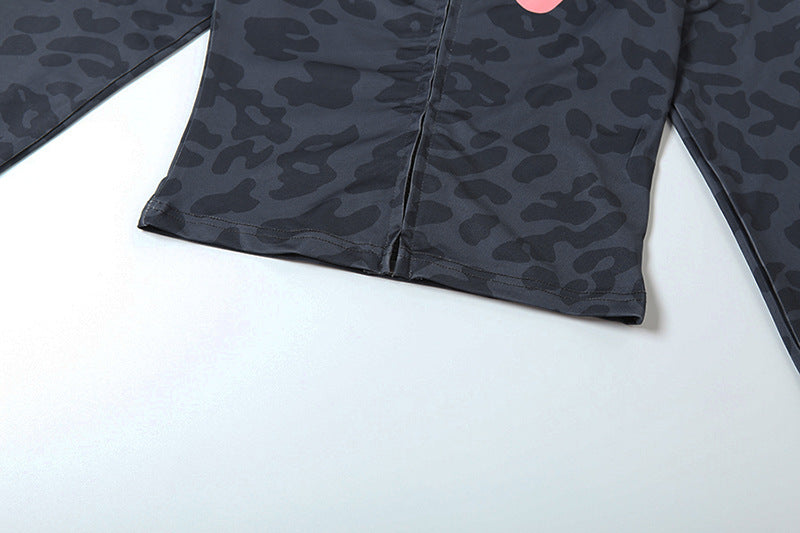 2025 Autumn Women's New Fashion Hooded Camouflage Print Long Sleeve Sports Trendy Slim Fit Long Pants Two-Piece Set