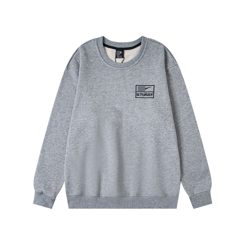 GMstuxN Letter Collaboration Hoodie Classic Letter Embroidery Hooded Sweatshirt Heavyweight Casual Jacket for Men