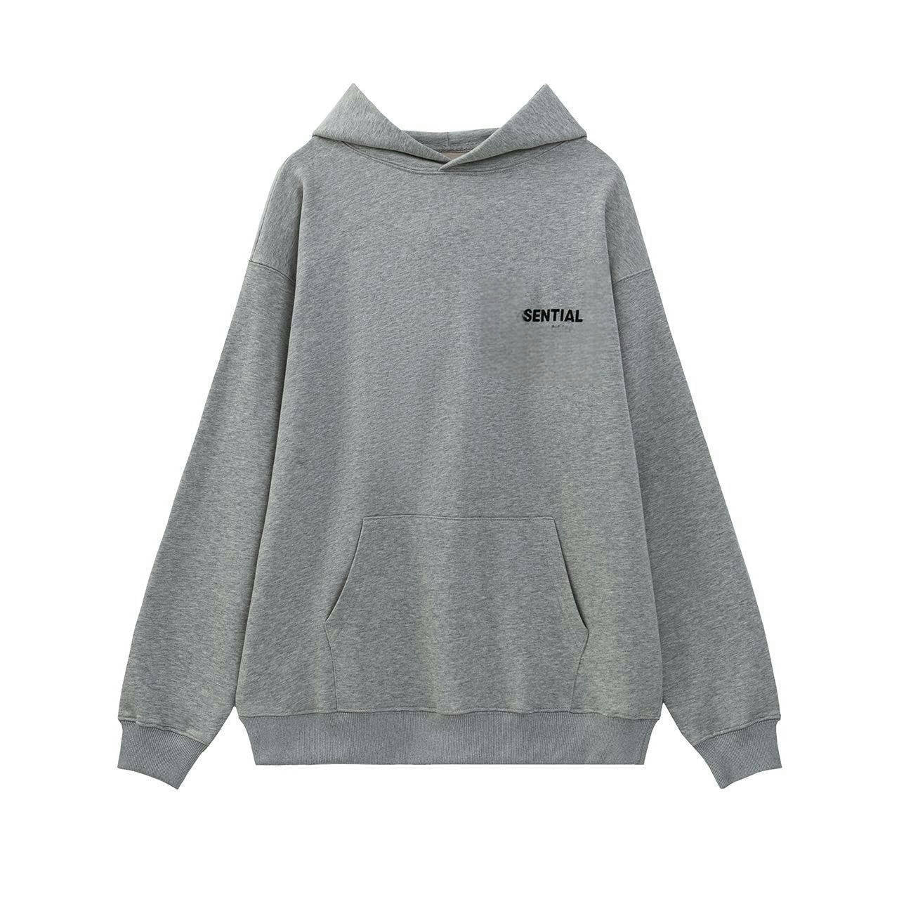 FFOG Double-Line ESSENTIALS Small Letter Printed Casual Loose-Fitting Circular Knit Pullover Sweater Set
