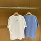Teddy bear-shaped colorful star rhinestone letter round neck loose short sleeve T-shirt for men and women P63