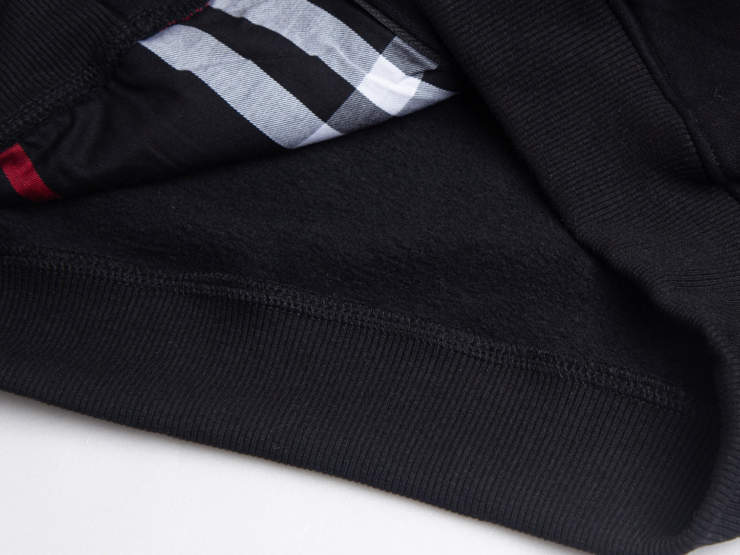 GMAbcd-BUR Classic Style - War Horse Embroidery Checkered Patchwork Fleece Zipper Cardigan Coat - Unisex Style