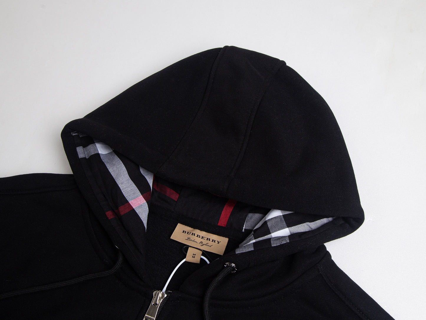 GMAbcd-BUR Classic Style - War Horse Embroidery Checkered Patchwork Fleece Zipper Cardigan Coat - Unisex Style