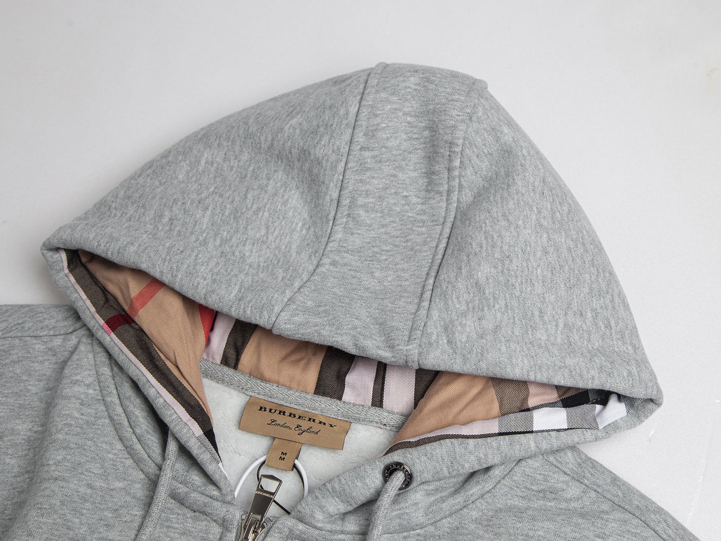 GMAbcd-BUR Classic Style - War Horse Embroidery Checkered Patchwork Fleece Zipper Cardigan Coat - Unisex Style