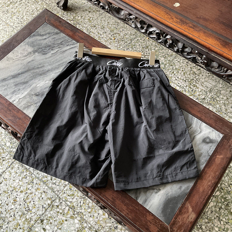 HD_VARIANT_IMAGE::8916 All Black | Alcatraz graphic cotton Bermuda shorts