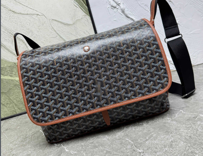 Gmabcd High-Style Large-Capacity Single-Shoulder Crossbody Messenger Bag Unisex Chest Bag Saddle Bag