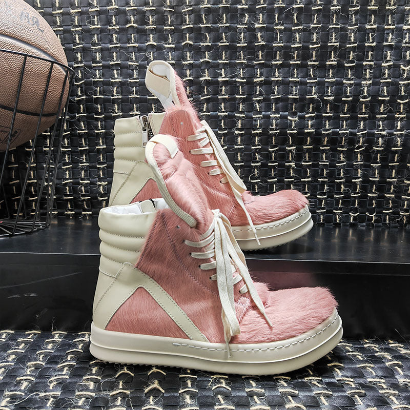 GMABCD U8800 Pink (Horsehair) high-top platform sneakers - view 1
