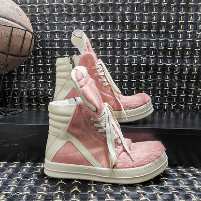 GMABCD U8800 Pink (Horsehair) high-top platform sneakers - view 1