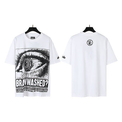 [3]2025 Summer New American Fashion Brand Male and Female Couples Wear plus Size Loose Pullover Short Sleeve T-shirt Youth Tee