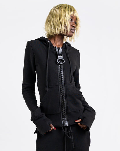 GMabcd zip hoodie detail