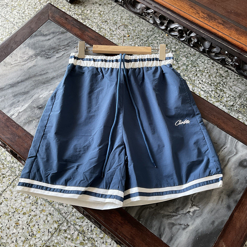 HD_VARIANT_IMAGE::L2012 Blue | Alcatraz graphic cotton Bermuda shorts