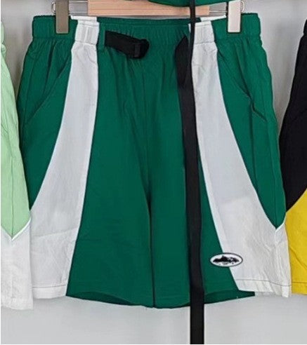 HD_VARIANT_IMAGE::8166 Green | Alcatraz graphic cotton Bermuda shorts