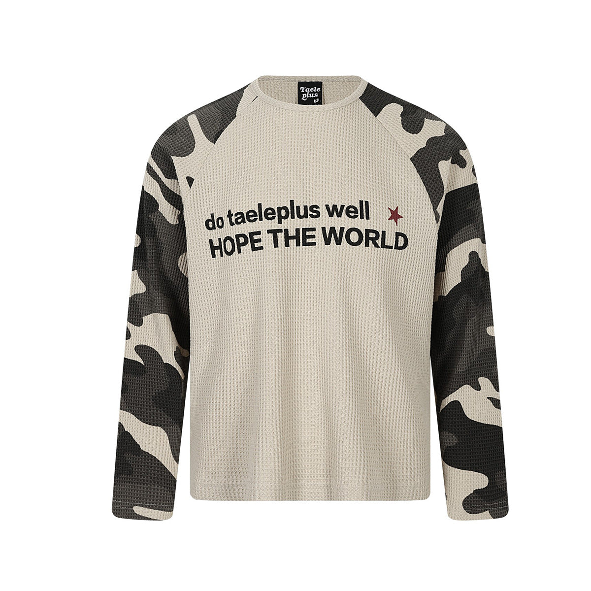 Apricot - Men Camo Print Long Sleeve T-Shirt