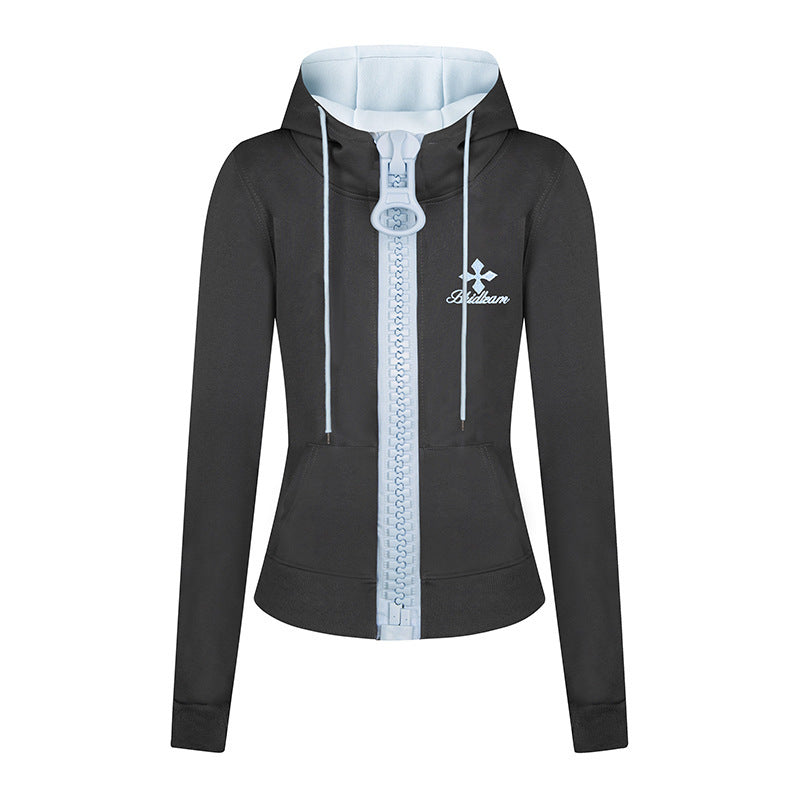 GMabcd zip hoodie detail