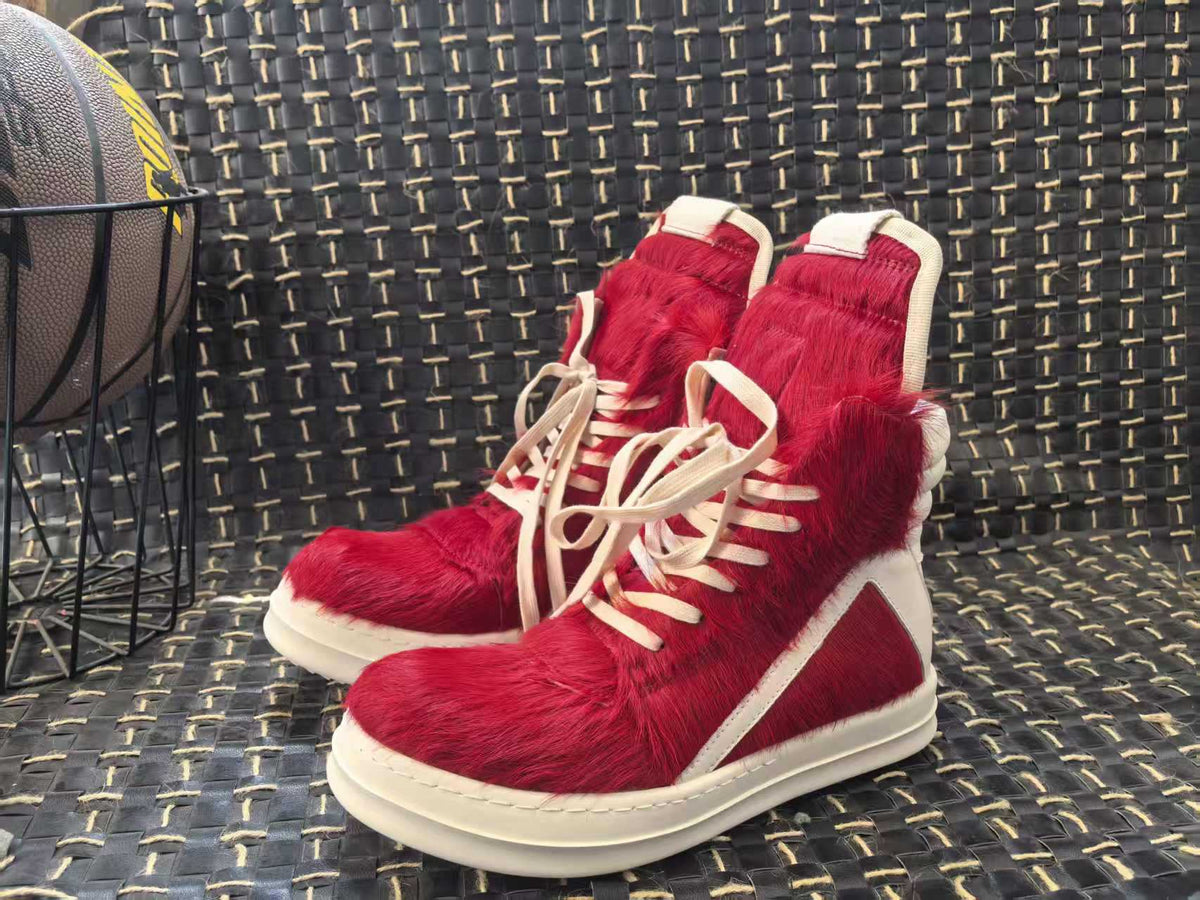 GMABCD U8800 Red (Horsehair) high-top platform sneakers - view 6