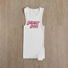 VARIANT_IMAGE::White | Women's gothic cross graphic ribbed tank mini dress
