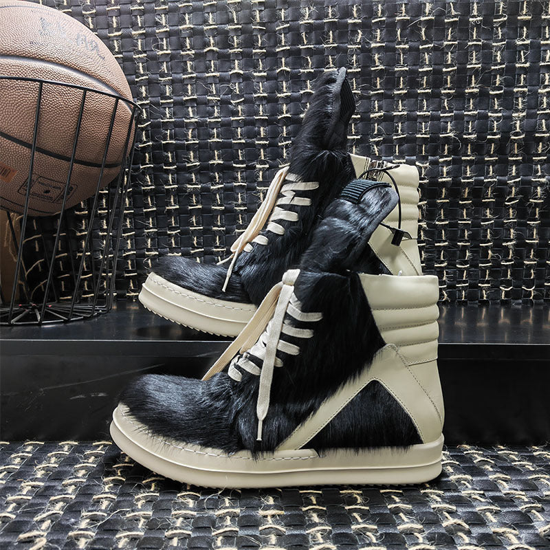 GMABCD U8800 Black (Horsehair) high-top platform sneakers - view 2