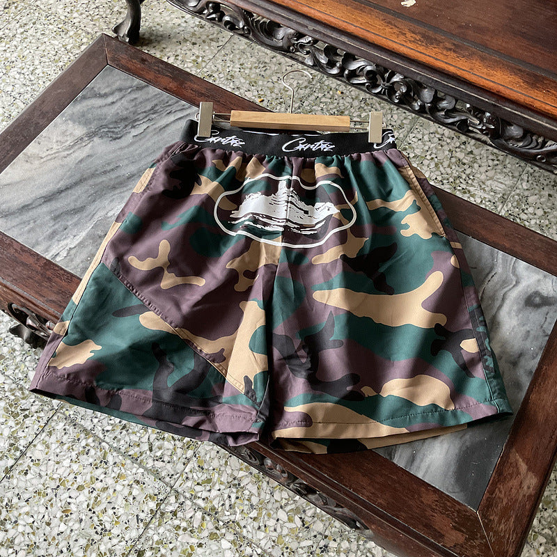 HD_VARIANT_IMAGE::8916 Camo | Alcatraz graphic cotton Bermuda shorts
