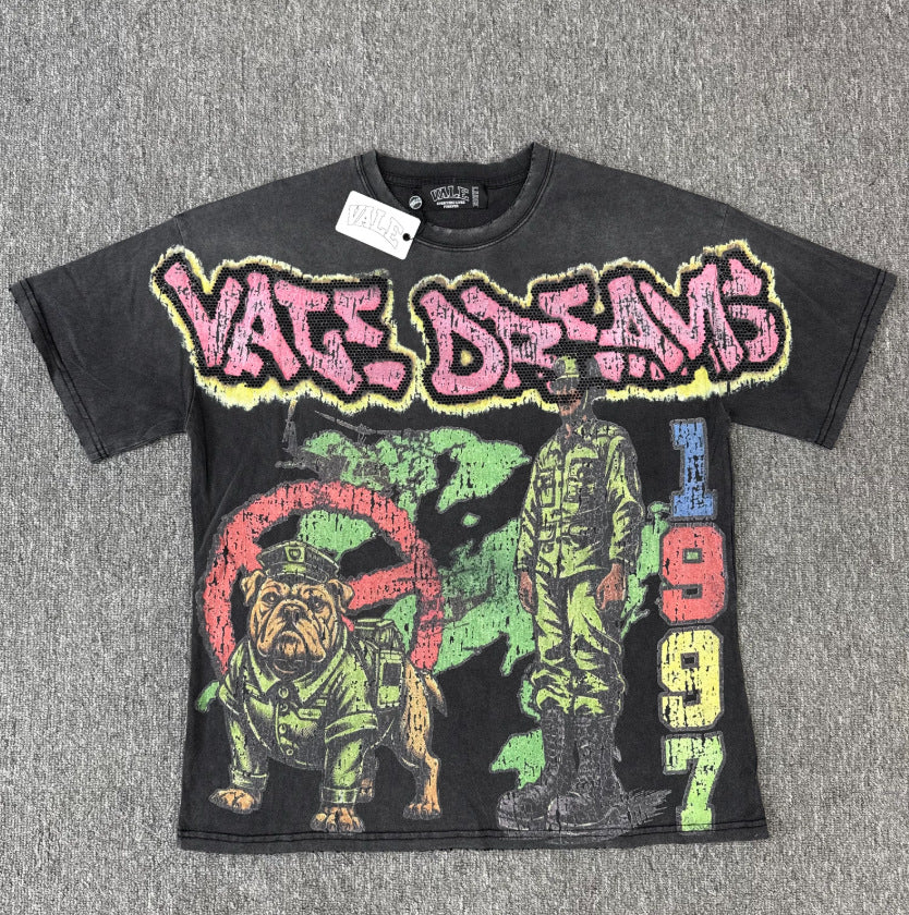 HD_ORIGINAL_20260813::#V105 | Washed vintage graphic T-shirt