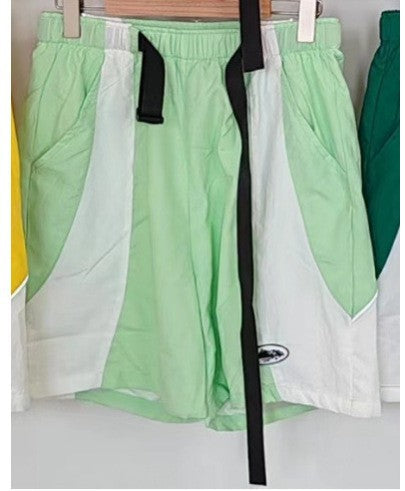 HD_VARIANT_IMAGE::8166 Light Green | Alcatraz graphic cotton Bermuda shorts