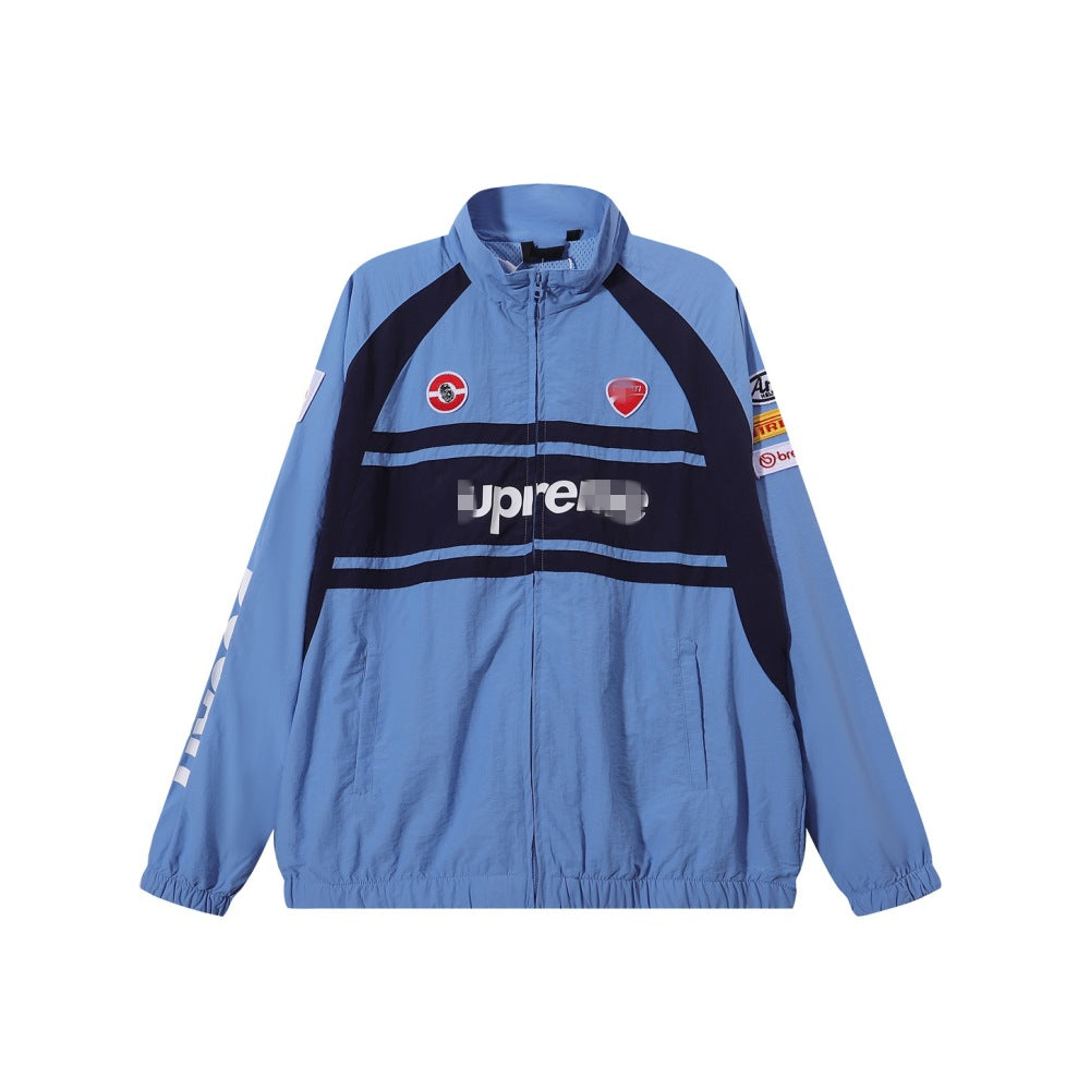 Supreme Ducati Collaboration Racing Style Windbreaker Jacket for Men