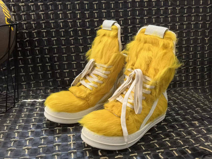 GMABCD U8800 Yellow (Horsehair) high-top platform sneakers - view 9