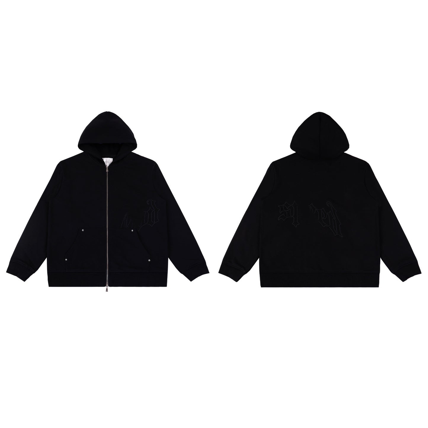 GMabcd Casual Set God-peed Patch Letter Cardigan Hoodie High Street Men's Casual Sweatshirt Sweatpants