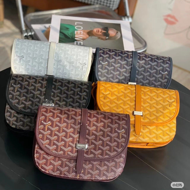 Gay** Messenger Bag Unisex Saddle Bag Dog Tooth Elegant Print Underarm Shoulder Crossbody Bag Trendy