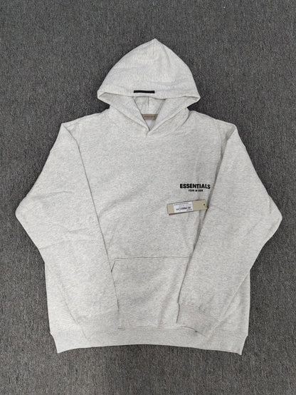 FOG Double-Line Classic Hoodie with Front 3D Letters Loose Fit Unisex Essentials Sweatshirt