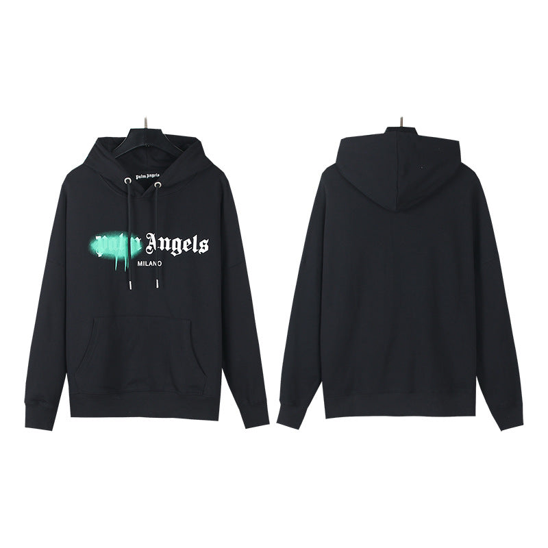 Gmabcd New Spray Paint Graffiti City Letter Logo Printing Terry High Street Couple Hooded Sweater