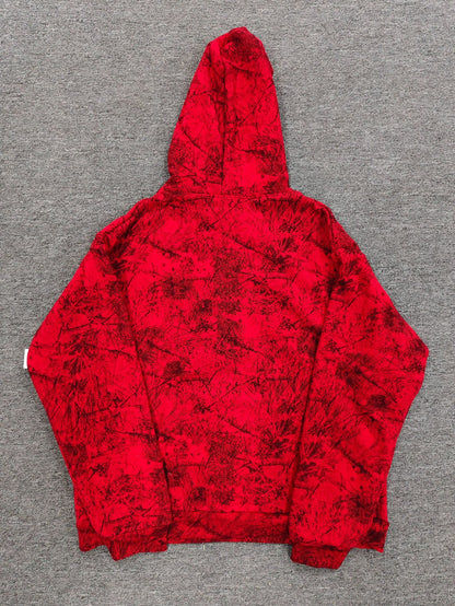 GMabcd Hoodie Casual Loose Red Branch Camouflage Spider Web Sp5der Sweatshirt Men's Export
