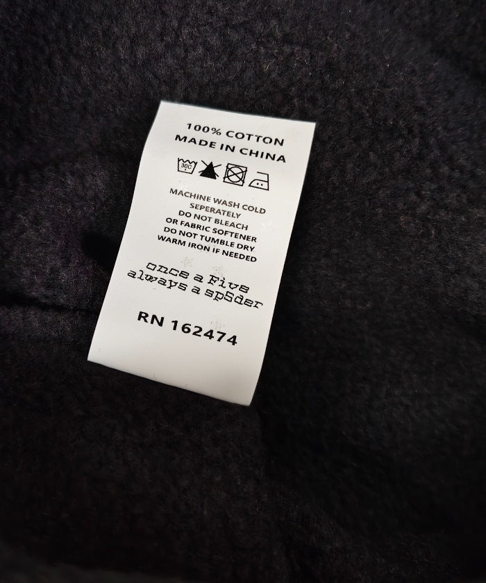 Trendy Brand Hoodie Casual Jacket Letter Black Strap Rhinestone Zipper Sp5-der Sweatshirt Men