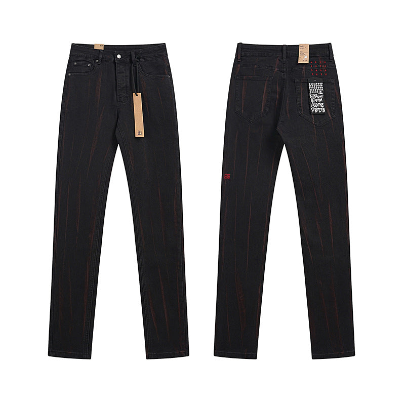 GMabcd Trendy KSUBI Men's Pants Casual Slim Fit Skinny Jeans Stretch Denim Pants