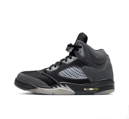 GMabcd-AJ5 High High-Top Basketball Shoes Buckle Broken Rukawa Kaede White Cement Ice Blue Low-Top Cushion Men and Women Sneakers