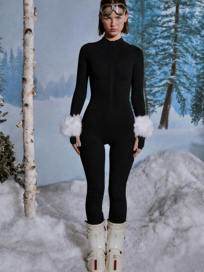 K26L3020 zip embroidery bodysuit jumpsuit g2