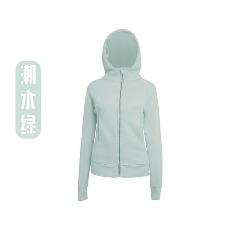 Lulu Same Style Scuba Women's Zipper Hooded Sweatshirt Autumn Winter Women's Outdoor Casual Warm Top Sports Jacket