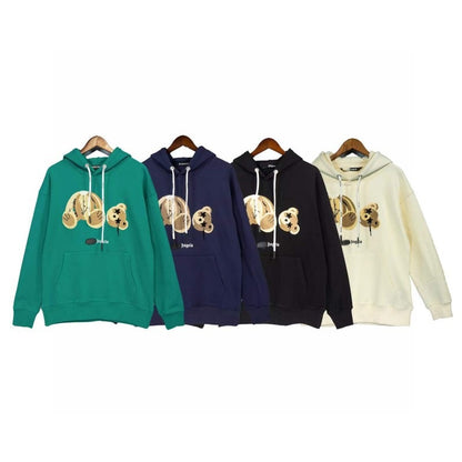 PA Angel Broken Bear Sweater Oversize Niche High Street Fashion Brand Ins Couple Hoodie