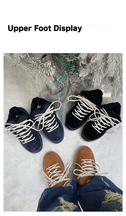 Men's Shoes 2025 Winter New Trend Retro Casual Versatile Thick-Soled Sports Loafers Warm