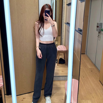 Lulu Same Yoga Wide-Leg Pants Softstreme Pants Exercise Casual Pants Women Loose Straight Slim Fit