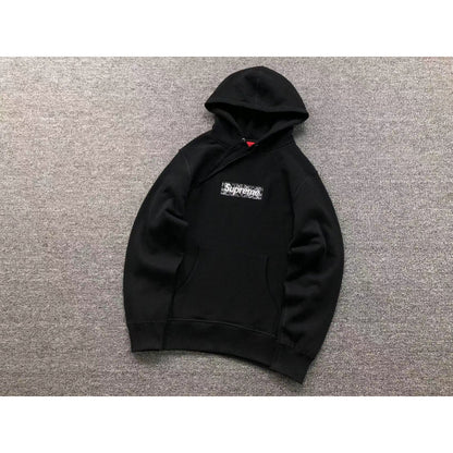 25FW Bandana Box Logo Hoodie Paisley Sweatshirt Fleece Lined Full Series Hooded Sweatshirt