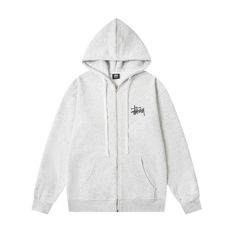 GMstuxN Letter Collaboration Hoodie Classic Letter Embroidery Hooded Sweatshirt Heavyweight Casual Jacket for Men