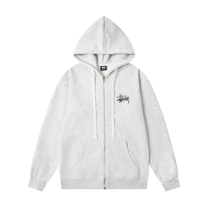 GMstuxN Letter Collaboration Hoodie Classic Letter Embroidery Hooded Sweatshirt Heavyweight Casual Jacket for Men