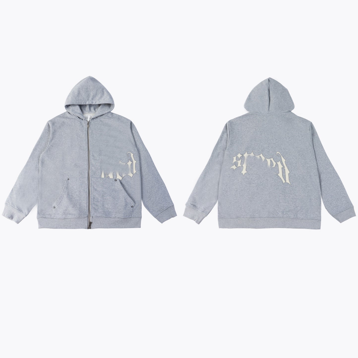 GMabcd Casual Set God-peed Patch Letter Cardigan Hoodie High Street Men's Casual Sweatshirt Sweatpants