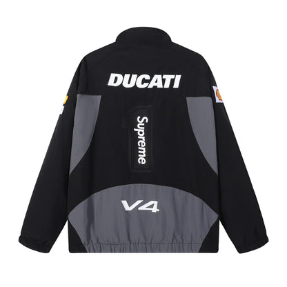 Supreme Ducati Collaboration Racing Style Windbreaker Jacket for Men
